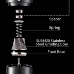 CaffWell Portable Coffee Grinder, Handheld Premium Stainless Steel Burr Coffee Grinder - Image 3