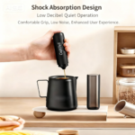 CaffWell Rechargeable Milk Frother Hanheld,  Portable Electric Coffee Frother for Matcha Lattes Cappuccino, Kitchen Gifts, Black - Image 4